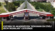 KSÜ’den 20 akademisyen "Dünyanın En Etkili Bilim İnsanları" listesinde