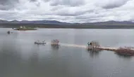 Eski yerleşim yerlerinin sular altında kaldığı Barajda doluluk yüzde 92