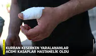 Kurban keserken yaralananlar acemi kasaplar hastanelik oldu