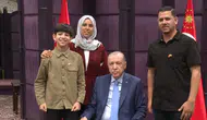 Cumhurbaşkanı Erdoğan, Gazzeli Ebu Cezer ve ailesini kabul etti