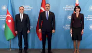 Dışişleri Bakanı Fidan, mevkidaşları Botchorishvili ve Bayramov ile bir araya geldi