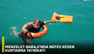 Menzelet Barajı'nda nefes kesen kurtarma tatbikatı