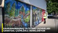 Kahramanmaraş'ta istinat duvarları sanatsal çizimlerle renkleniyor