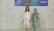 Emine Erdoğan, NATO marjında lider eşleriyle Çankaya Köşkü'nde bir araya geldi
