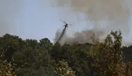 Fethiye'de çıkan orman yangınına havadan ve karadan müdahale ediliyor