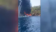 Fethiye'de tur teknesinde yangın çıktı