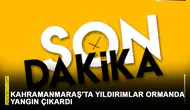 Kahramanmaraş’ta yıldırımlar ormanda yangın çıkardı