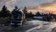 Yolcu otobüsü ile yakıt taşıyan tanker çarpıştı! 35 kişi yaralandı