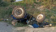 Adana'da devrilen traktörün sürücüsü ağır yaralandı