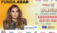 Funda Arar, 8 Ağustos’ta Kahramanmaraş’ta sahne alacak