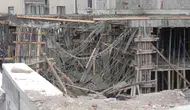 Erzurum'da inşaattaki çökmede 2 işçi yaralandı