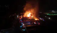 Bolu'da geri dönüşüm fabrikasında çıkan yangına müdahale ediliyor