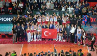 A Milli Kadın Voleybol Takımı, üst üste ikinci kez Avrupa şampiyonu