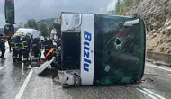Yolcu otobüsünün devrilmesi sonucu 1 kişi öldü, 9 kişi yaralandı