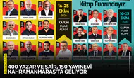 400 yazar ve şair, 150 yayınevi Kahramanmaraş’ta geliyor
