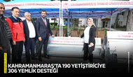 Kahramanmaraş’ta 190 yetiştiriciye 306 yemlik desteği