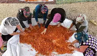 Uşaklı kadınlar imece usulü üretimle tescilli tarhanayı sofralara taşıyor