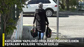 Katliamın yapıldığı okuldaki öğrencilerin eşyaları velilere teslim ediliyor