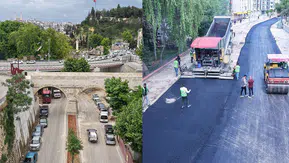 Elbistan’da yol yenileniyor, Kanlıdere yeniden trafiğe açıldı