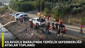 Kılavuzlu Barajı’nda temizlik seferberliği! Atıklar toplandı