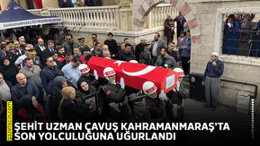 Şehit uzman çavuş Kahramanmaraş'ta son yolculuğuna uğurlandı