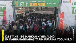 121 stant, 186 markanın yer aldığı 10. Kahramanmaraş tarım fuarına yoğun ilgi