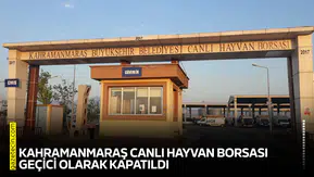 Kahramanmaraş Canlı Hayvan Borsası geçici olarak kapatıldı