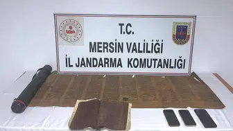 Mersin'de tarihi eser operasyonunda Tevrat ele geçirildi