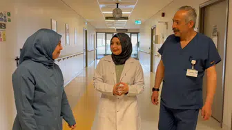Anne, baba ve kızları aynı hastanede omuz omuza mesai yapıyor