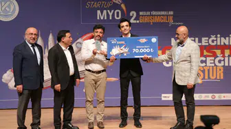 Kayseri'de meslek yüksekokulu öğrencilerinin fikirleri ödüllendirildi