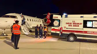 Trafik kazası geçiren Türk vatandaşı ambulans uçakla yurda getirildi