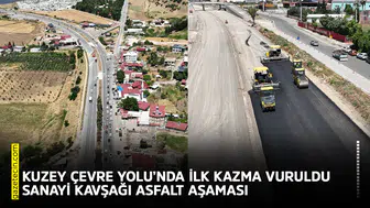 Kuzey Çevre Yolu’nda ilk kazma, Sanayi Kavşağı asfalt aşaması