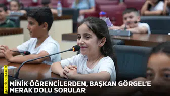 Minik öğrencilerden Başkan Görgel’e merak dolu sorular