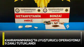 Kahramanmaraş'ta uyuşturucu operasyonu! 9 zanlı tutuklandı