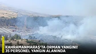 Kahramanmaraş’ta orman yangını! 35 personel yangın alanında