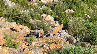 Uçuruma yuvarlanan motosikletteki 1 kişi yaşamını yitirdi