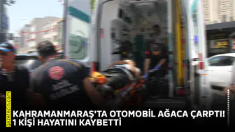 Kahramanmaraş'ta otomobil ağaca çarptı! 1 kişi hayatını kaybetti