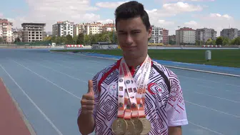 Üç dünya rekoru kıran down sendromlu milli sporcu yeni rekorlar peşinde