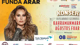Funda Arar, 8 Ağustos’ta Kahramanmaraş’ta sahne alacak
