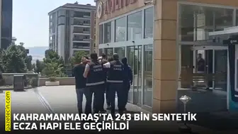 Kahramanmaraş'ta 243 bin sentetik ecza hapı ele geçirildi