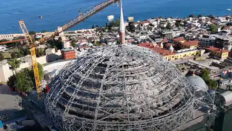 Ayasofya-i Kebir Cami-i Şerifi restorasyonda yeni aşamaya geçildi