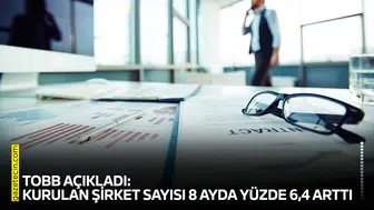 TOBB açıkladı: Kurulan şirket sayısı 8 ayda yüzde 6,4 arttı