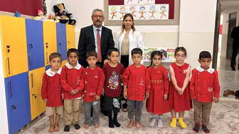 Araban'da depremde yıkılan Küçüklü İlkokulu'nda eğitim yeniden başladı