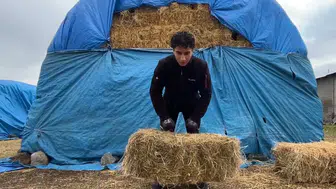 Milli kuraşçı Diyar Savcı, köyünde güç depoluyor