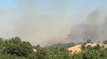 Altıeylül ilçesinde orman yangını! Yangına havadan ve karadan destek