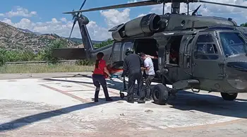 Engerek yılanının ısırdığı kişi askeri helikopterle hastaneye ulaştırıldı
