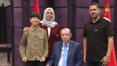 Cumhurbaşkanı Erdoğan, Gazzeli Ebu Cezer ve ailesini kabul etti