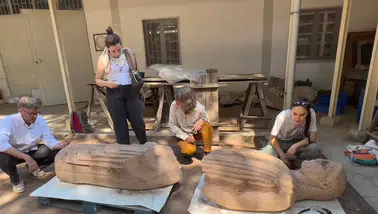 Sardes’te 2 bin 500 yıllık heykel gün yüzüne çıkarıldı