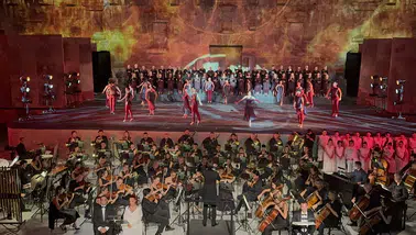 Carmina Burana sahne kantatı Aspendos Antik Tiyatrosu'nda sahnelendi