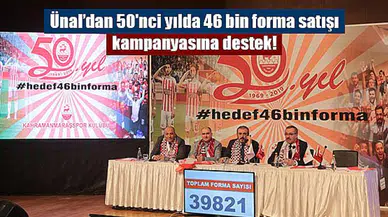 Ünal’dan 50'nci yılda 46 bin forma satışı kampanyasına destek!